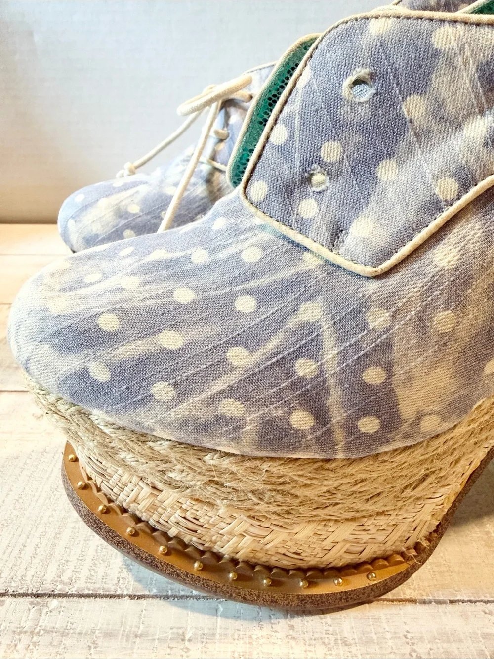 Irregular Choice Dan Sullivan Platform Lace Up Chunky Heel Size 41 Whimsical